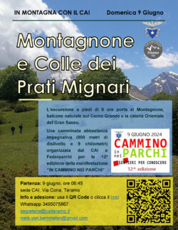 Locandina Montagnone IN CAMMINO NEI PARCHI 20240609