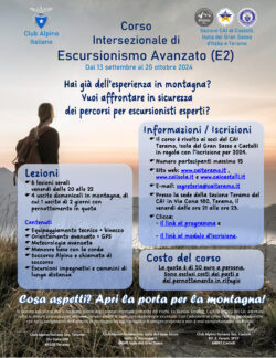 Corso Intersezionale di Escursionismo Avanzato (E2) da 13 settembre a 20 ottobre