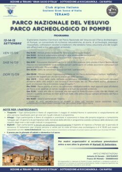 PARCO NAZIONALE DEL VESUVIO ED IL PARCO ARCHEOLOGICO DI POMPEI: intersezionale Sottosezione Roccarainola – CAI Napoli